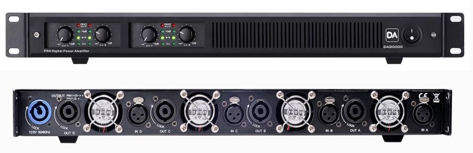 디지헤르츠 DAQ7200 파워앰프 전면과 후면